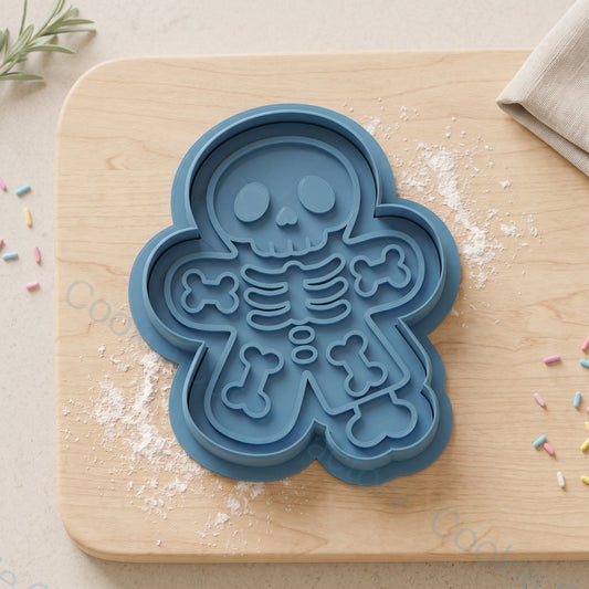Skeleton Gingerbread Man Cookie Cutter and Embosser Stamp - Halloween Party | CCF_APPROVED_MEDIA_V1:1:81d4b0f2c70052e95bee1d53892d2483281e0ae00a9ad81a393932f2c0a8d4c9
