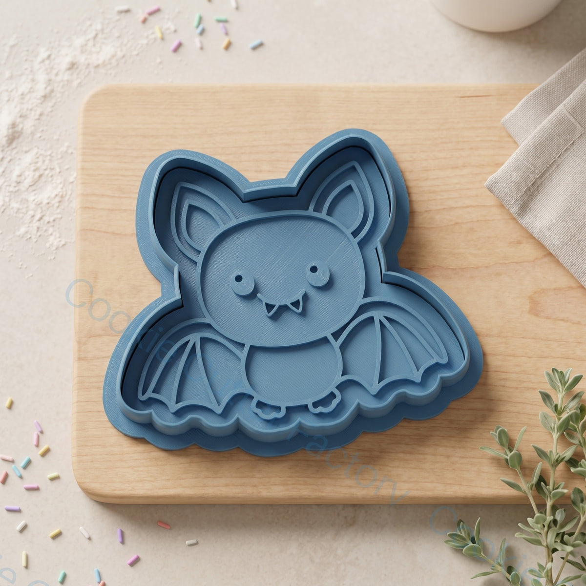 Cute Bat Cookie Cutter and Embosser Stamp - Halloween Party Cookies | CCF_APPROVED_MEDIA_V1:1:0f6026397f284aa3ce99699b3b0bfd8eddda87631c153ad9fdbb99421067e4b9