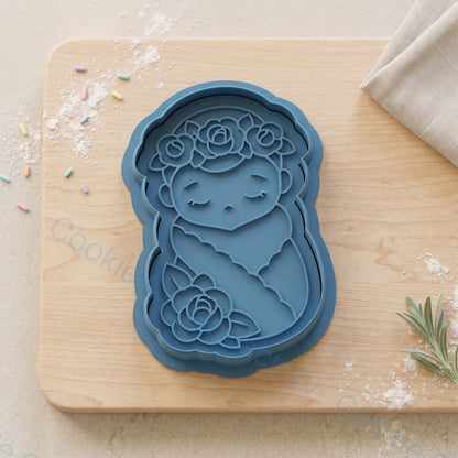 Sleeping Baby with Floral Crown Cookie Cutter and Embosser Stamp | CCF_APPROVED_MEDIA_V1:1:60cdf6bdddf4c24054b05c6ed5939d24bccbb73a46441729d647c0b7fa6a39f9