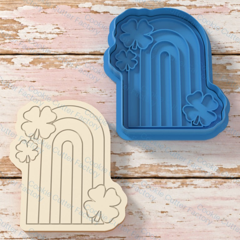 Rainbow With Shamrocks Cookie Cutter and Embosser Stamp | CCF_APPROVED_MEDIA_V1:1:9b7c8f55def9ef7604f352e03c786d52e0a2f484395fb2a4dafa09c6c874e45c