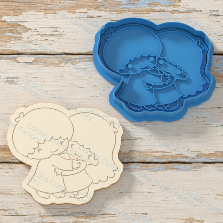 Little Twin Stars Cookie Cutter & Embosser Stamp