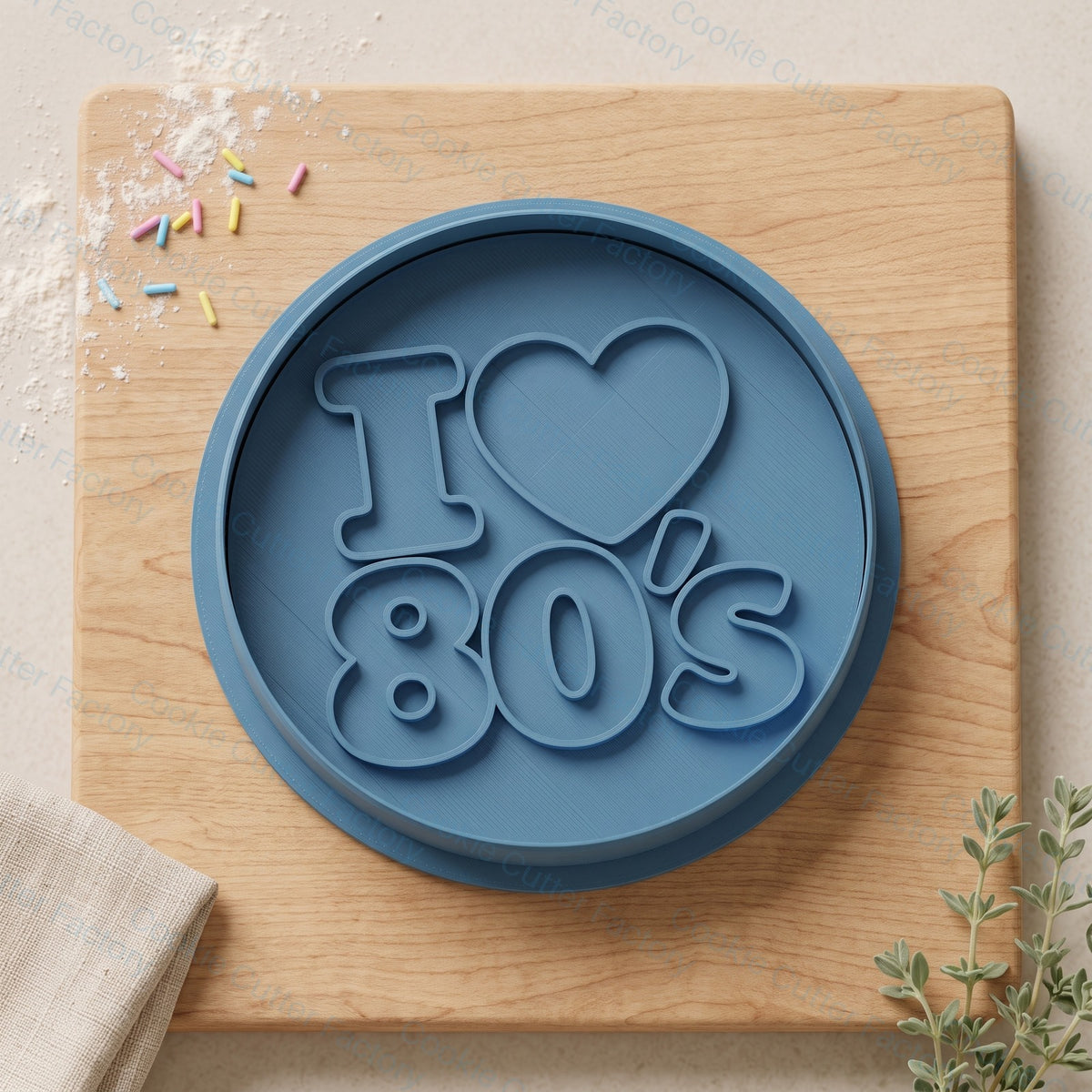 I Love 80s Cookie Cutter and Embosser Stamp - Retro Party Baking | CCF_APPROVED_MEDIA_V1:1:10be0085ba0a39c86c23d39cebb940484812178114d5be4f1d56883855c13de1