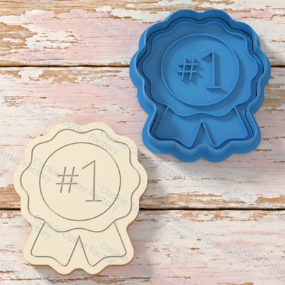 Number One Winner Rosette Cookie Cutter and Embosser Stamp | CCF_APPROVED_MEDIA_V1:1:5486925f79aeb18e057545c83ea44ed864b6c35208e901bf41f214c1aef7bdac