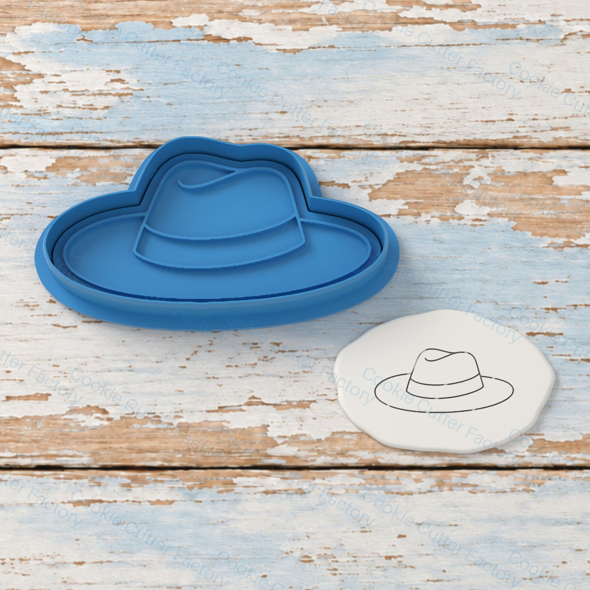 Bush Hat Cookie Cutter and Embosser Stamp - Australian Outback Cookies | CCF_APPROVED_MEDIA_V1:1:461c5d94246075793005763970b0b681797945e55a0f00ffe303023cc9760132