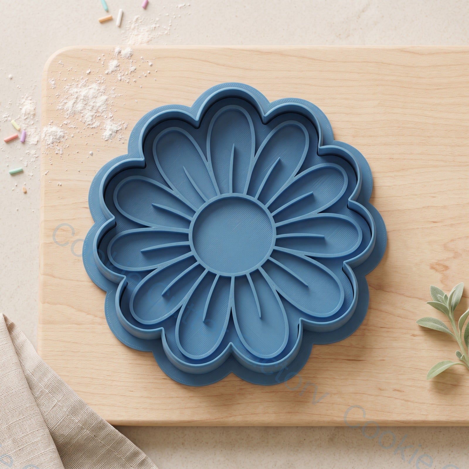Daisy Flower Cookie Cutter and Embosser Stamp - Spring Floral Cookies | CCF_APPROVED_MEDIA_V1:2:790526efa8ff73460fd793c2b842e983903c0a8dff2514b983beb559fcf3bac9