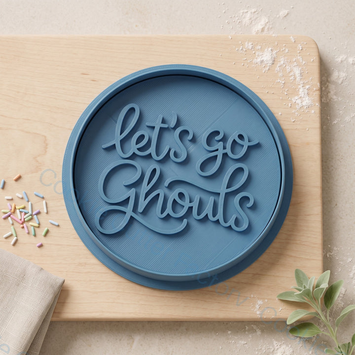 Let's Go Ghouls Cookie Cutter and Embosser Stamp - Halloween Party