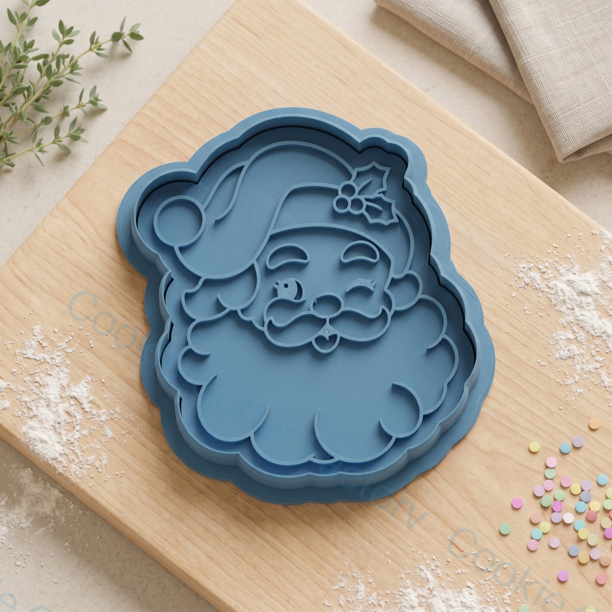 Winking Santa Face Cookie Cutter and Embosser Stamp - Christmas Baking | CCF_APPROVED_MEDIA_V1:1:6051f83f26320dfe344cd77a63ebedb6b044b33fcc87add3a8e6057567050ea6