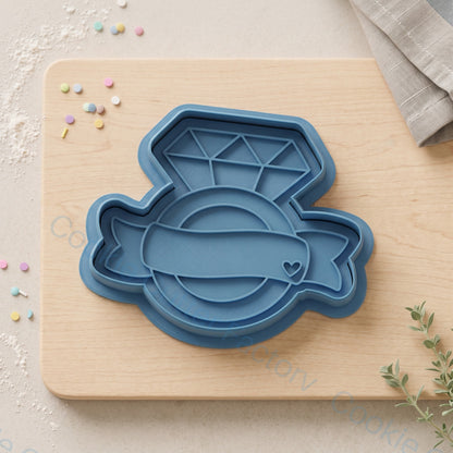 Diamond Ring Cookie Cutter and Embosser Stamp - Engagement Party | CCF_APPROVED_MEDIA_V1:1:105be00a1115921995475519b931f926ce16360b2643cb4f81a2ae293d6a4ff0