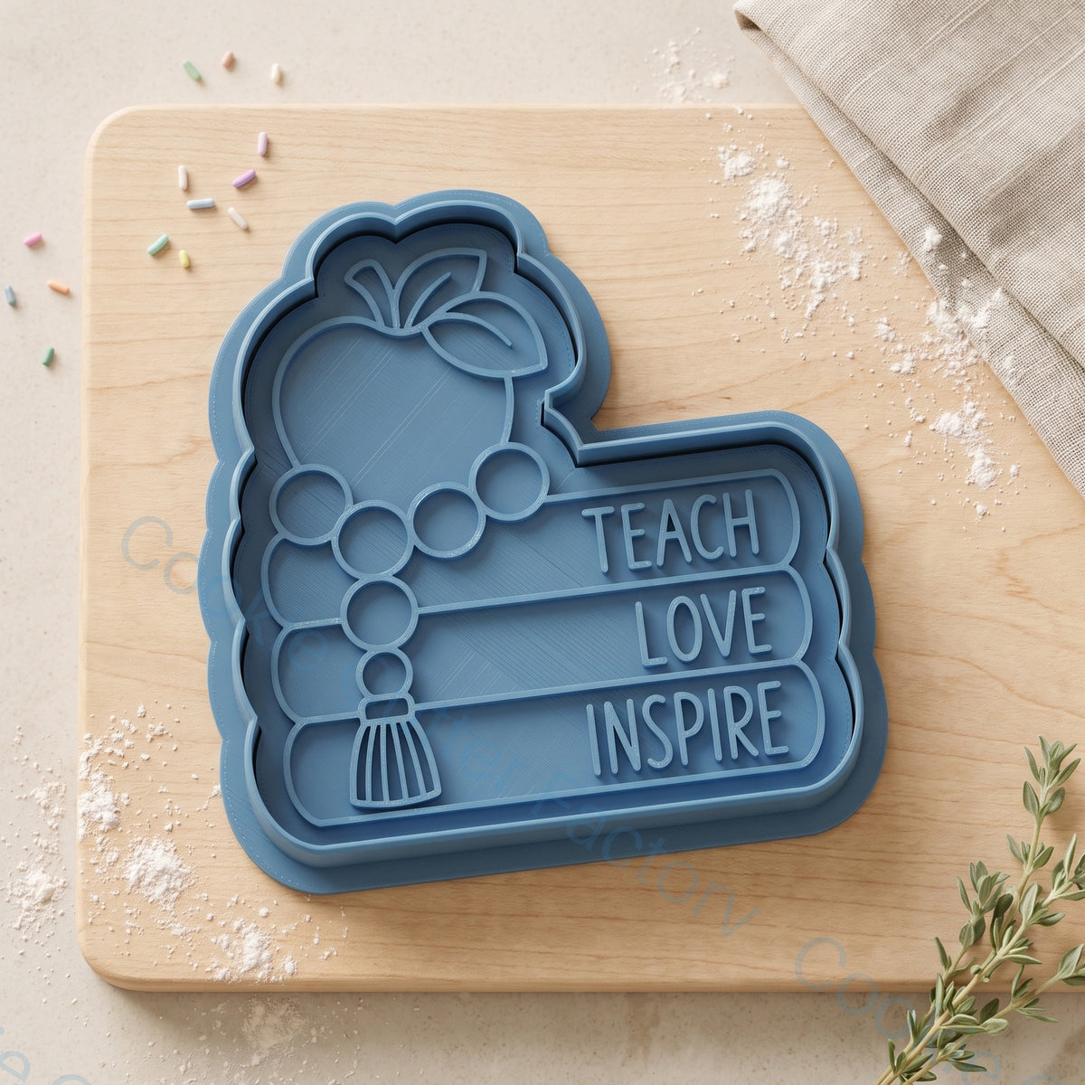 Teach Love Inspire Books Cookie Cutter and Embosser Stamp - Teacher Gift | CCF_APPROVED_MEDIA_V1:1:73fad0c0b8a77b8dac9bbb0012a404c042e8483aa2bd1422ea619cedbe070489