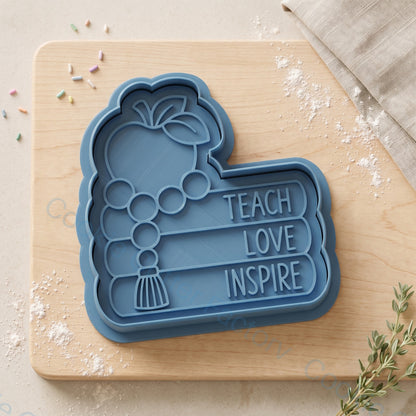 Teach Love Inspire Books Cookie Cutter and Embosser Stamp - Teacher Gift | CCF_APPROVED_MEDIA_V1:1:73fad0c0b8a77b8dac9bbb0012a404c042e8483aa2bd1422ea619cedbe070489