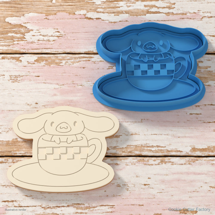 Cinnamoroll Cup and Saucer Cookie Cutter & Embosser Stamp