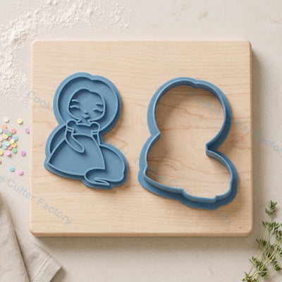 Rapunzel Cookie Cutter and Embosser Stamp - Princess Party Cookies