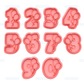 Number Cookie Cutters with Balloon Design NSB020