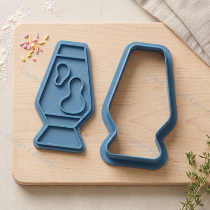 Retro Lava Lamp Cookie Cutter and Embosser Stamp - Nostalgic Party Cookies