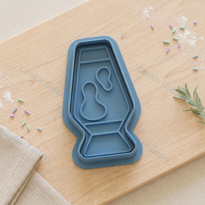 Retro Lava Lamp Cookie Cutter and Embosser Stamp - Nostalgic Party Cookies