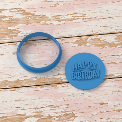Happy Birthday Cinema Capitals Cookie Cutter and Embosser Stamp | CCF_APPROVED_MEDIA_V1:2:8de2bf587699a92bda4e0b894025b73fe3fbae269a69cbba665d250b647ceeee