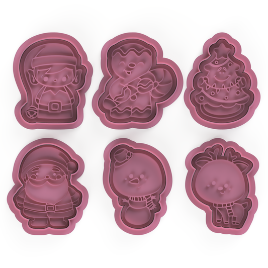 Christmas characters Set 1 Cookie Cutter & Stamp Embosser