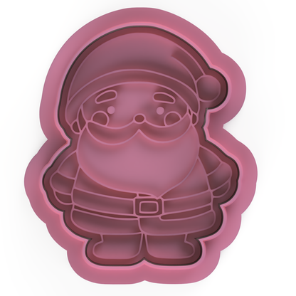 Santa v2  Cookie Cutter & stamp