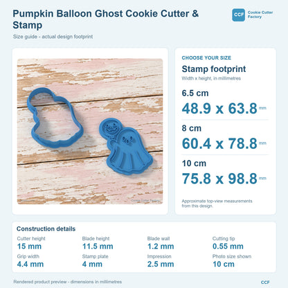 Pumpkin Balloon Ghost Cookie Cutter & Stamp | CCF_APPROVED_MEDIA_V1:3:a755e21c30719bfe273ca9cb16f1aefd015157260a48f09e1eaffb8e04ef5c12