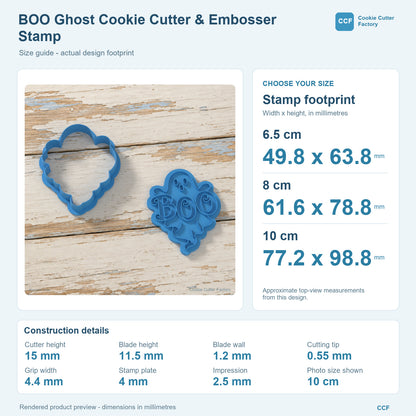BOO Ghost Cookie Cutter & Embosser Stamp | CCF_APPROVED_MEDIA_V1:3:133fbf3a059529fe3f2b3d208c84262837bf132667a0881b8af3a0d892a3e063