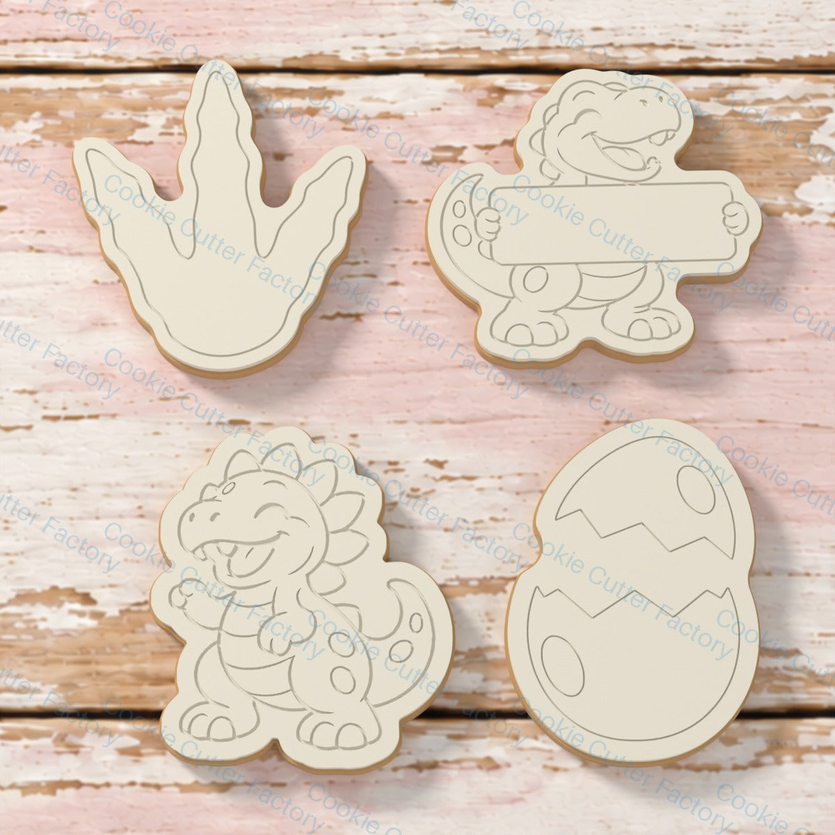 Dinosaur 4-Design Cookie Cutter & Embosser Stamp Set | CCF_APPROVED_MEDIA_V1:2:02dc576fc2202b7a9526c81642aa76569118f248051cf9d01c7640a092a5bfeb