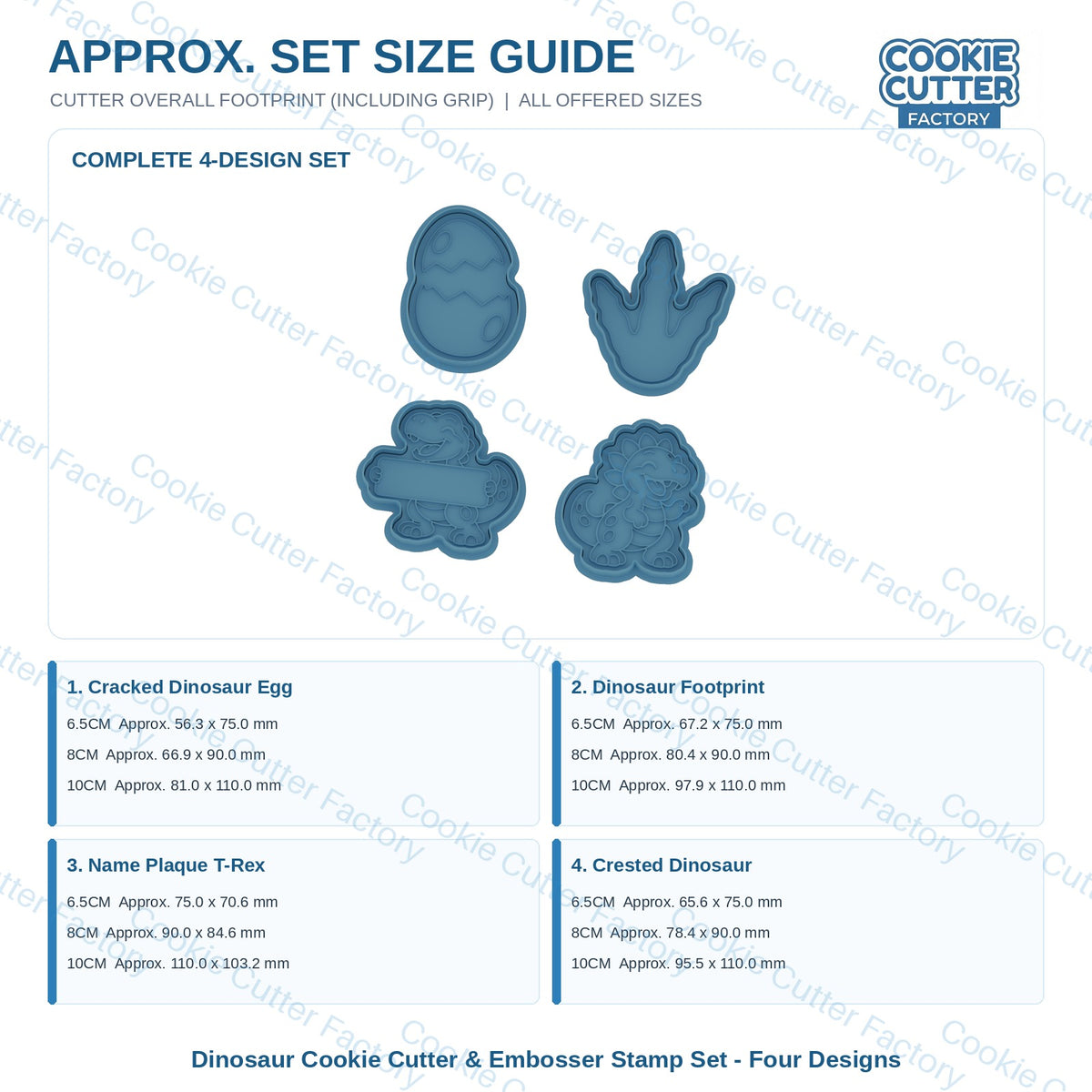 Dinosaur 4-Design Cookie Cutter & Embosser Stamp Set | CCF_APPROVED_MEDIA_V1:7:ab66f9537b297a536605f474cc2beb9d883415ff8f73719bb41949bb426d1e6b