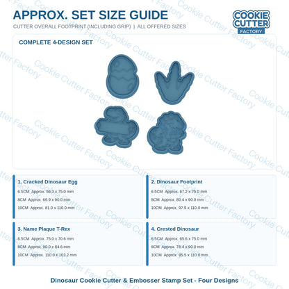 Dinosaur 4-Design Cookie Cutter & Embosser Stamp Set | CCF_APPROVED_MEDIA_V1:7:ab66f9537b297a536605f474cc2beb9d883415ff8f73719bb41949bb426d1e6b