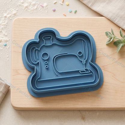 Sewing Machine Cookie Cutter and Embosser Stamp - Sewing Theme Cookies