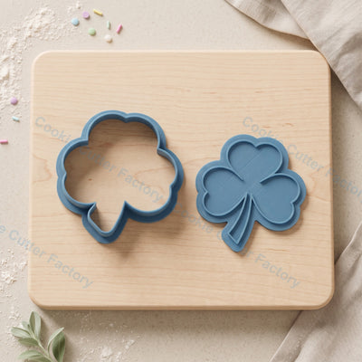 Shamrock Cookie Cutter and Embosser Stamp - St Patrick's Day Cookies
