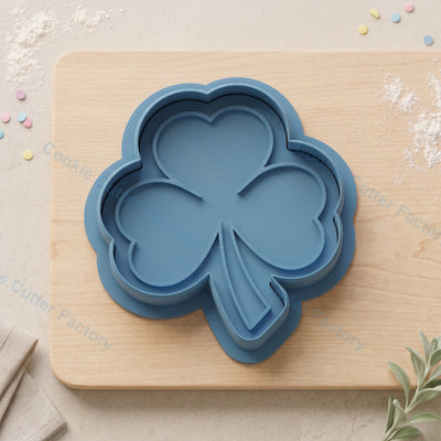 Shamrock Cookie Cutter and Embosser Stamp - St Patrick's Day Cookies