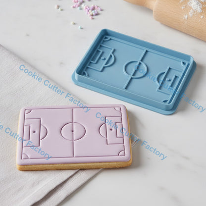 Soccer Field Cookie Cutter and Embosser Stamp - Football Party Cookies