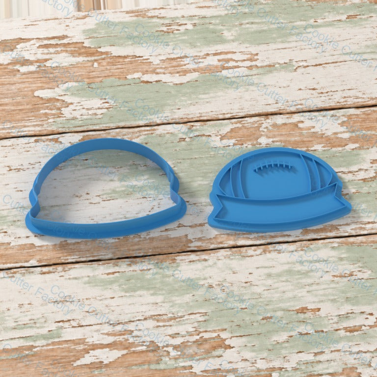 Football Ball With Banner Cookie Cutter and Embosser Stamp | CCF_APPROVED_MEDIA_V1:2:4625f5959c175905b4c62a289f0e05be290dddc1e2cc6108f53deac0d9aebc9f