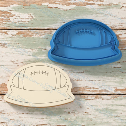Football Ball With Banner Cookie Cutter and Embosser Stamp | CCF_APPROVED_MEDIA_V1:1:591396172c9d11f71ad31b45658fc8516c47d20591369499bc87984d6101eccd
