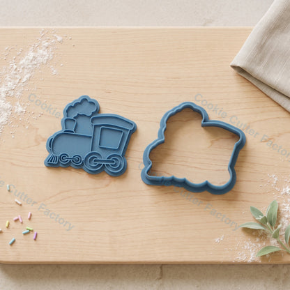 Steam Train Cookie Cutter and Embosser Stamp
