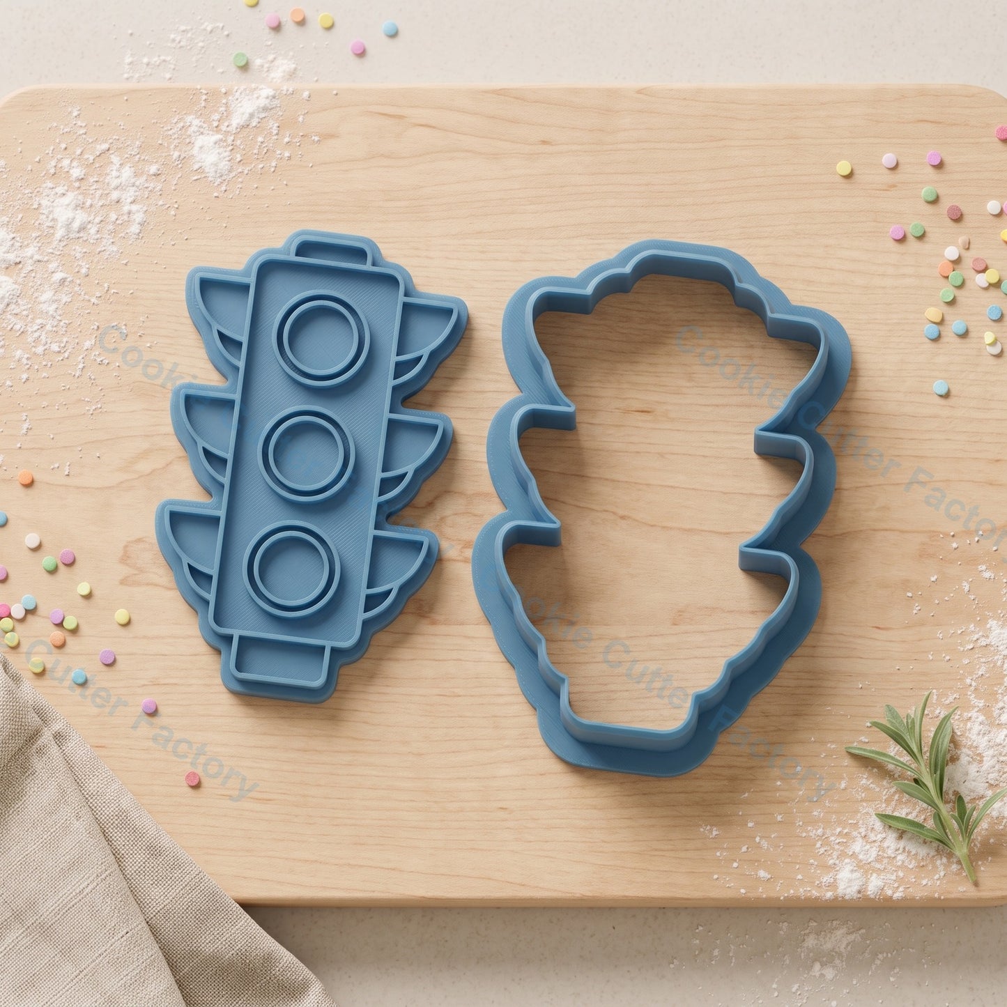 Traffic Light Cookie Cutter and Embosser Stamp