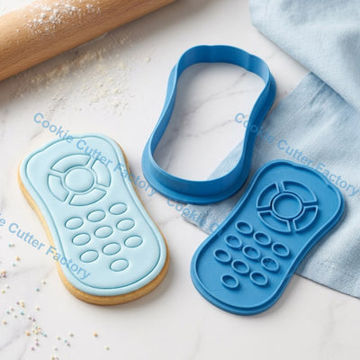 TV Remote Control Cookie Cutter and Embosser Stamp - Movie Night Cookies