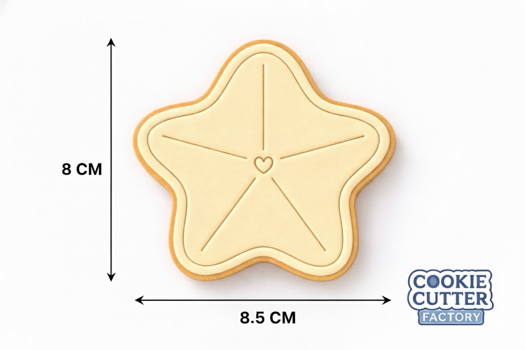 Starfish with Heart Cookie Cutter and Embosser Set – Under the Sea & Nautical Baking Tool