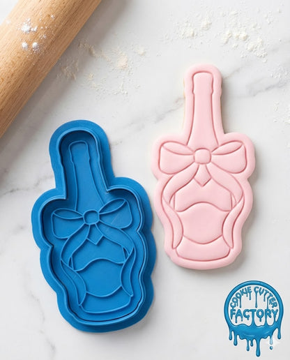 Champagne Bottle with Bow Cookie Cutter and Embosser - Wedding & Celebration Decor