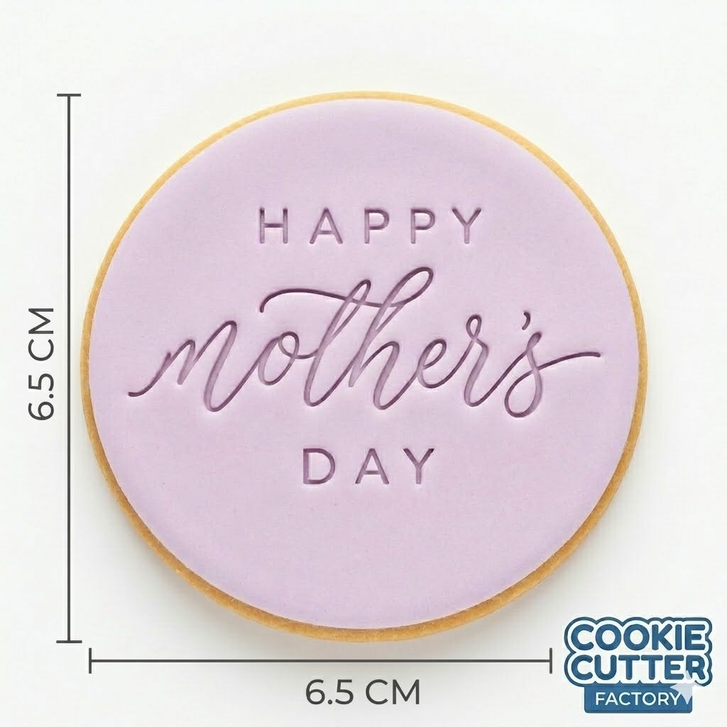 Happy Mother's Day Modern Script Round Embosser – Mother's Day Collection