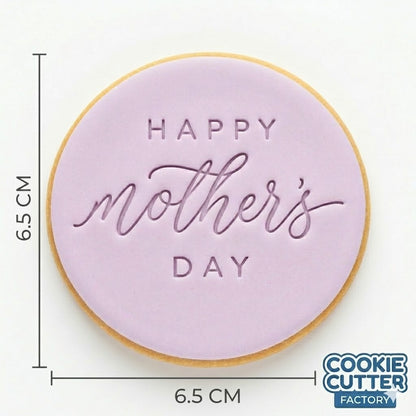 Happy Mother's Day Modern Script Round Embosser – Mother's Day Collection