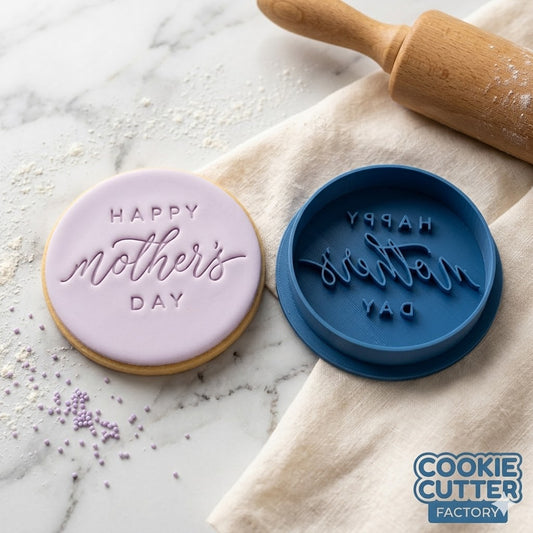 Happy Mother's Day Modern Script Round Embosser – Mother's Day Collection