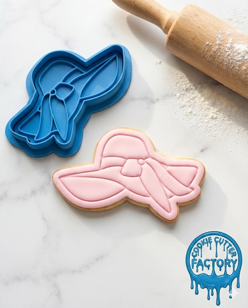Floppy Sun Hat Cookie Cutter and Embosser Set - Summer & Garden Party Decor