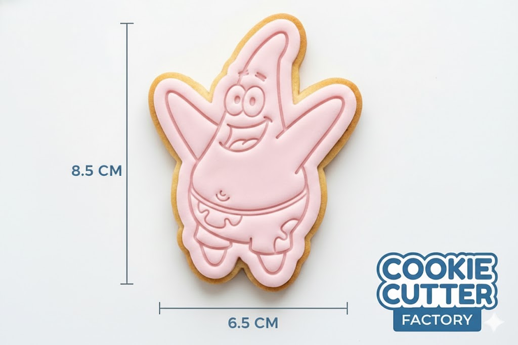 Patrick Star Cookie Cutter and Embosser Set - Under the Sea Birthday Party Decor