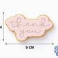 Thank You Script Cloud Cookie Cutter and Embosser Set – Elegant Appreciation Baking Tool