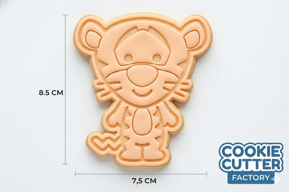 Tigger Style Tiger Character Cookie Cutter and Embosser Set – Classic Nursery Baking Tool