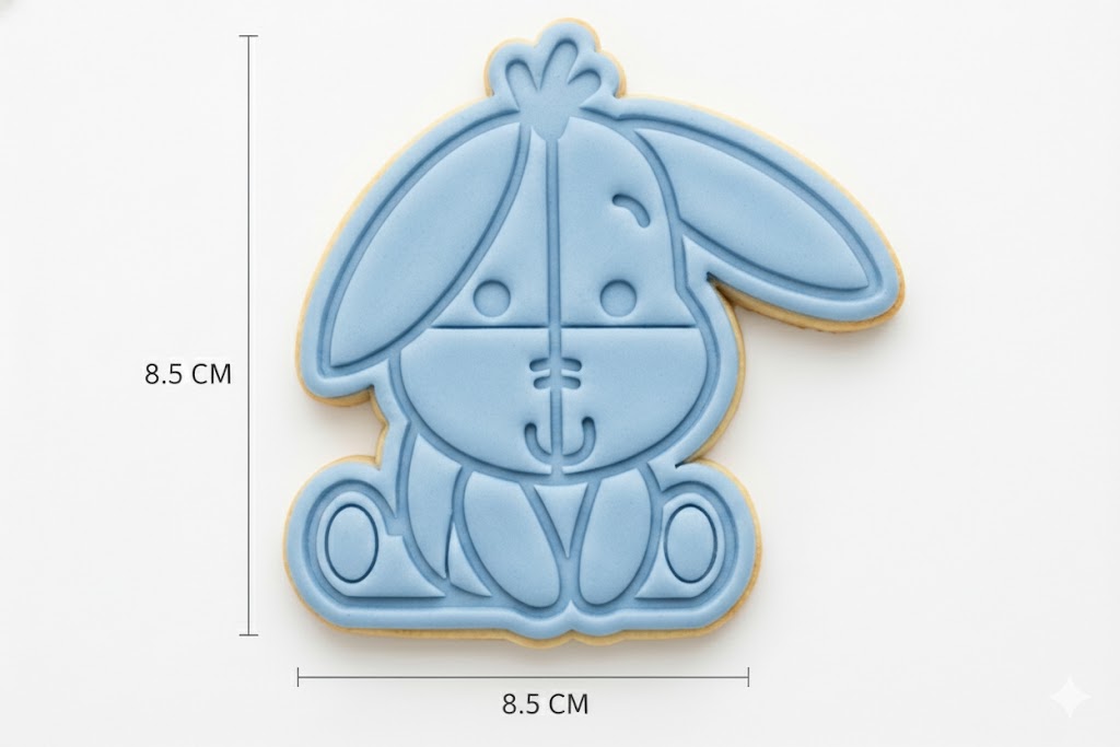 Donkey Style Character Cookie Cutter and Embosser Set – Classic Nursery Baking Tool