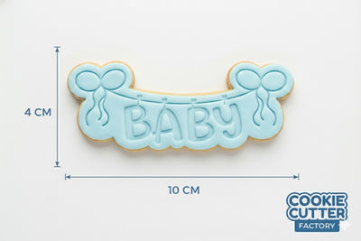 Baby Bunting Banner Cookie Cutter and Embosser Set – Baby Shower Baking Tool