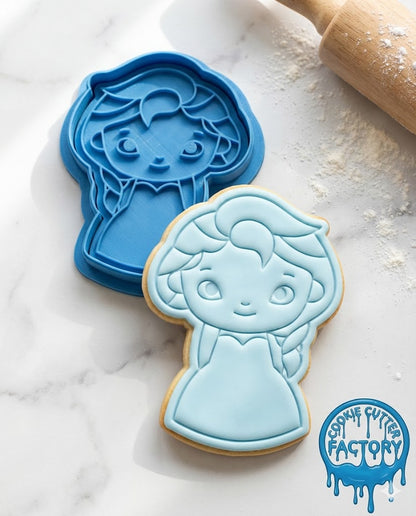 Princess Elsa Inspired Cookie Cutter and Embosser | Frozen Snow Queen Birthday Party Tool