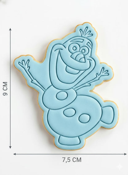 Olaf Snowman Cookie Cutter and Embosser | Frozen Inspired Birthday Party Baking Tool