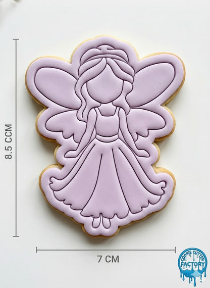 Fairy Princess Cookie Cutter and Embosser | Magical Birthday Party Baking Tool